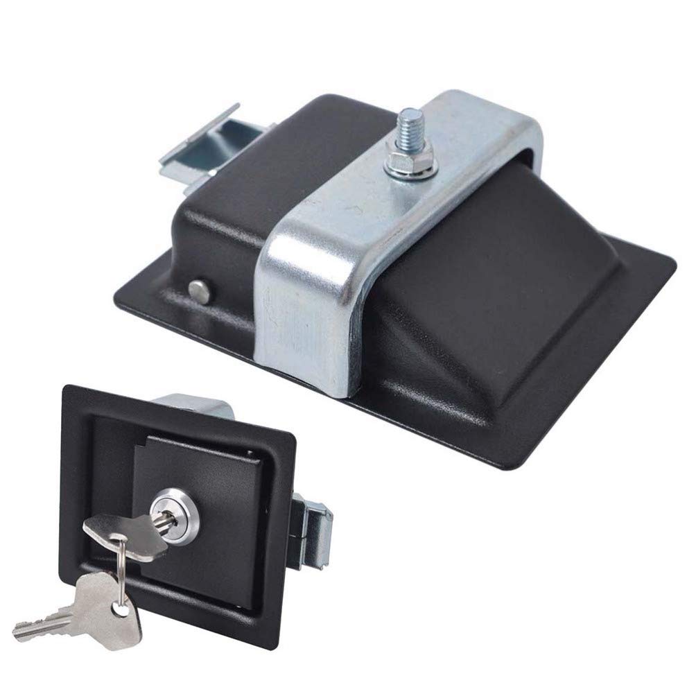LIOOBO Caja de Herramientas Remolque RV Cerraduras de Coche de Acero Al Carbono Antirrobo Manija de Paleta Cerraduras Remolque Caravana Piezas Accesorios 4 Piezas
