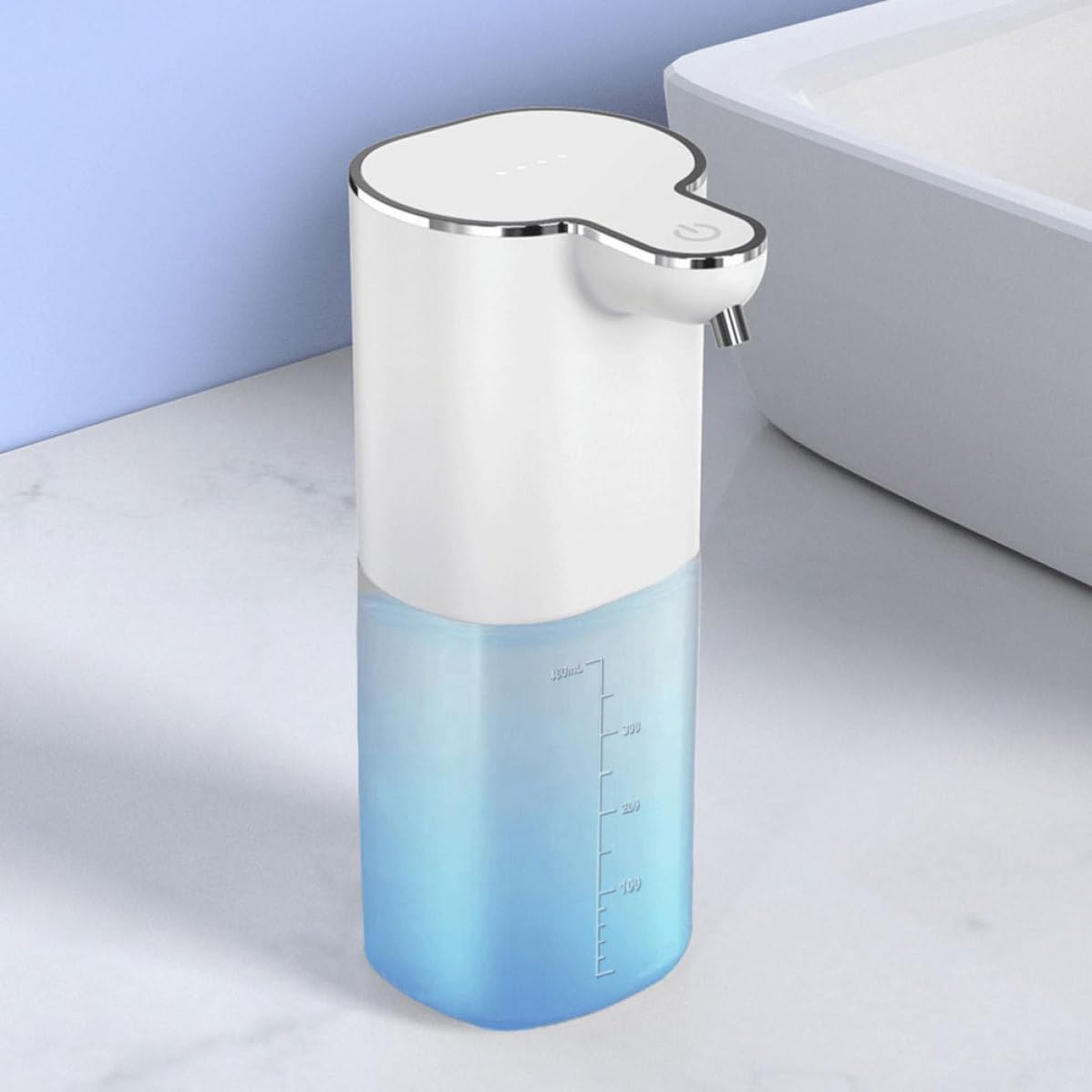 Didiseaon Dispenser Sapone Automatico Touchless 400ml per Bagno e Ufficio Sensore Infrarossi, Schiumogeno, Abs Resistente e Design Moderno Semplice