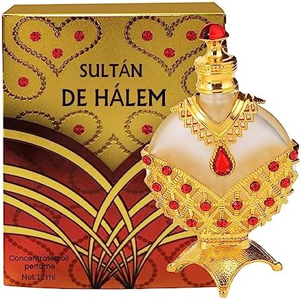 EVATONTT Arabian Perfume for Women, Sultán de Hálem Gold Perfume Oil, Arabian Perfume Oil Long Lasting Retro Perfume Essential Oil Perfume Gift for Women (B 12 ml)
