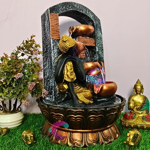 Image of Decorative Water Fountain for Home Decor, Office, Indoor & Outdoor, Garden, Puja Room, Vaastu, Reception, Spa, Gifting. (C-013)