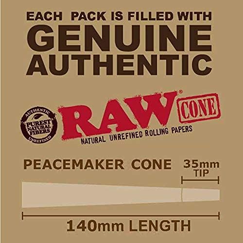 Miniatura 2 de RAW Cones Classic Peacemaker Paquete de 25 papeles de liar con conos preenrollados extra grandes, más largo que el tamaño King clásico, patentado de