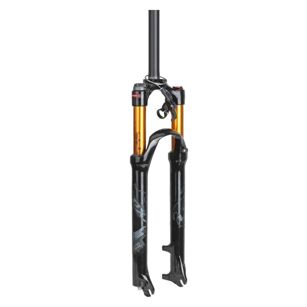 WIQUYBML Mountain Bike Air Suspeion Fork 26" 27.5" 29", Bicycle MTB Alloy Front Forks Remote Lockout Travel: 100mm
