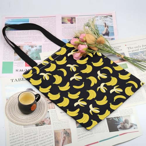 Bolso tipo tote VAMSII para amantes del plátano - Diseño de plátano, bolso de mano para agricultores, regalo para amantes de las frutas miniatura 2