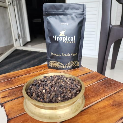 Image of Tropical Spices Kerala Whole Black Pepper Sabut Kali Mirch Marich Indian Kitchen Masala 600 g (6 pack of 100 g)