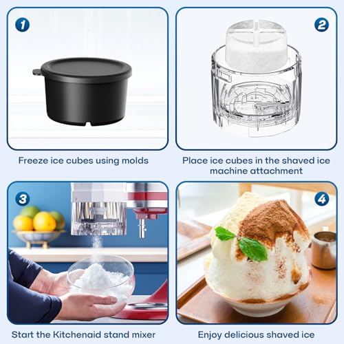image for Cofun Shaved Ice Attachment for KitchenAid Stand Mixer, Snow Cone Mach