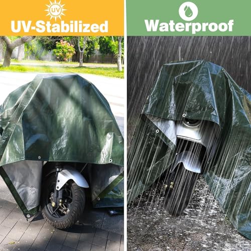 Lona impermeable verde ejercito ideal para tapar lena y proteger barcos del sol 5