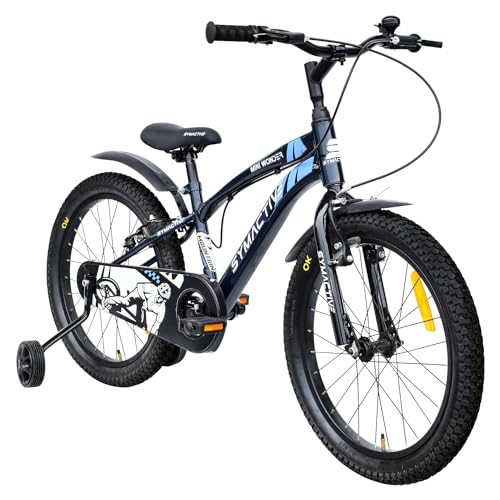 Amazon Brand - Symactive Mini Wonder, 20T Single Speed Kids Cycle/Bicycle/Bike, V-Brakes, Frame Size: 11.5 inch, Age: 5-12 Yr, Steel Rim (Dark Blue, Unisex) 5 51bzV8AdPEL