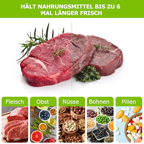 Bonsenkitchen Vakuumierbeutel 15x25cm, 100 Beutel Profi-Folienbeutel für alle Vakuumiergerät, vakuumbeutel für lebensmittel, Sous Vide Gefrierbeutel, Einschweissbeutel, BPA-frei