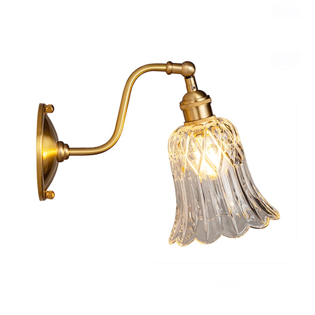 HPTHLY Nordic Wall Lights Glass Shade Brass Sconces Wall Lighting E27 Base Bedside Vintage Wall Lamps For Bedroom Living Room Hallway Study Doorway