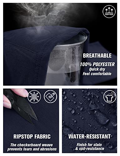 KFUBUO Men's Lightweight Ripstop Tactical Cargo Pants, Water Resistant Hiking Work Pants Relaxed Fit Black4