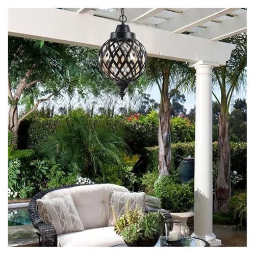 Lustre extérieur étanche et lanterne de jardin suspendue E27 pour terrasse