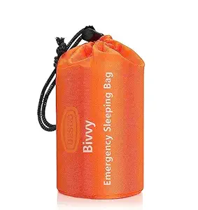 DESCO Emergency Sleeping Bag, Waterproof Lightweight Thermal Bivy Sack, Survival Blanket Bags Portable Nylon Sack for Camping, Hiking, Outdoor Pack of 1