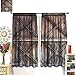 SHElifestyle Vintage Wooden Door Curtains, Rustic Old Lodge Carbin Cottage Farmhouse Windows Door Curtain for Kitchen Bedroom Living Room Home Decroation 63x63in