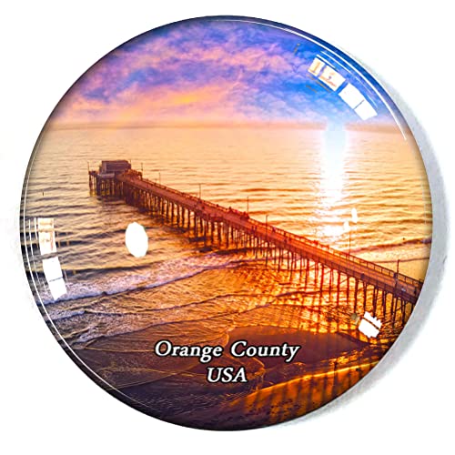 Aimant souvenir du comté orange USA pour réfrigérateur congélateur et réfrigérateur