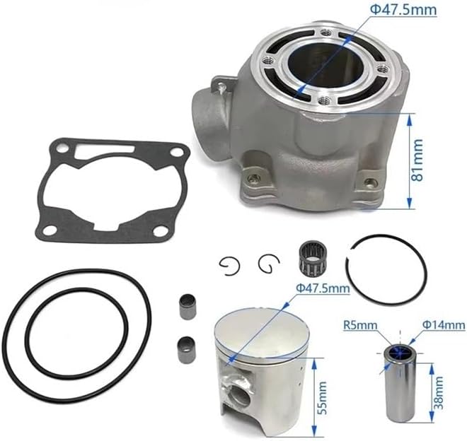 Motorcycle Cylinder Head Assembly With Gaskets Pistons Set For YZ80 YZ85 2002-2014 ATV Quad Dirt Bike