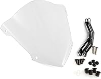 Vista 1 de Evomosa Parasol deportivo para parabrisas de motocicleta compatible con MT-07 MT07 FZ07 2018 2019 2020 18-20 (transparente)