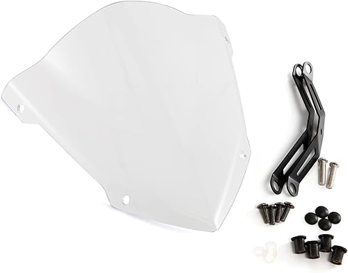 Evomosa Parasol deportivo para parabrisas de motocicleta compatible con MT-07 MT07 FZ07 2018 2019 2020 18-20 (transparente)
