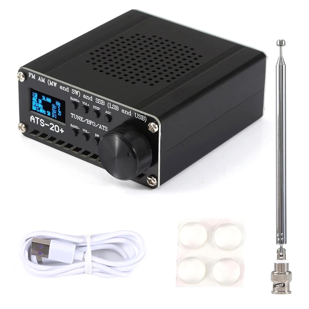 Récepteur Radio SDR ATS-20+ Plus V2 SI4732 avec Écran OLED FM AM SW SSB Rechargeable par USB