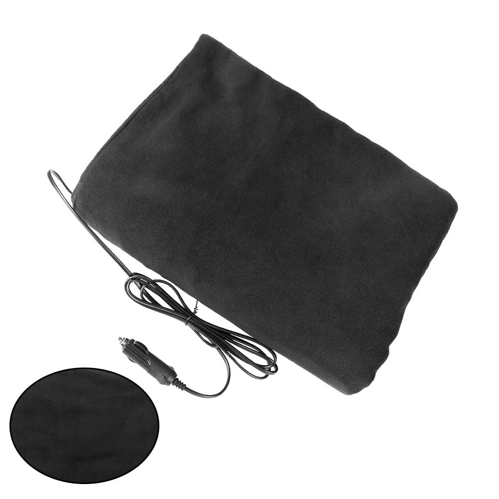 Gatuida Couverture Chauffante ÉLectrique Voiture 12V Coton Doux Respirant Chauffage Auto RéGlable pour Hiver 59X43 Pouces