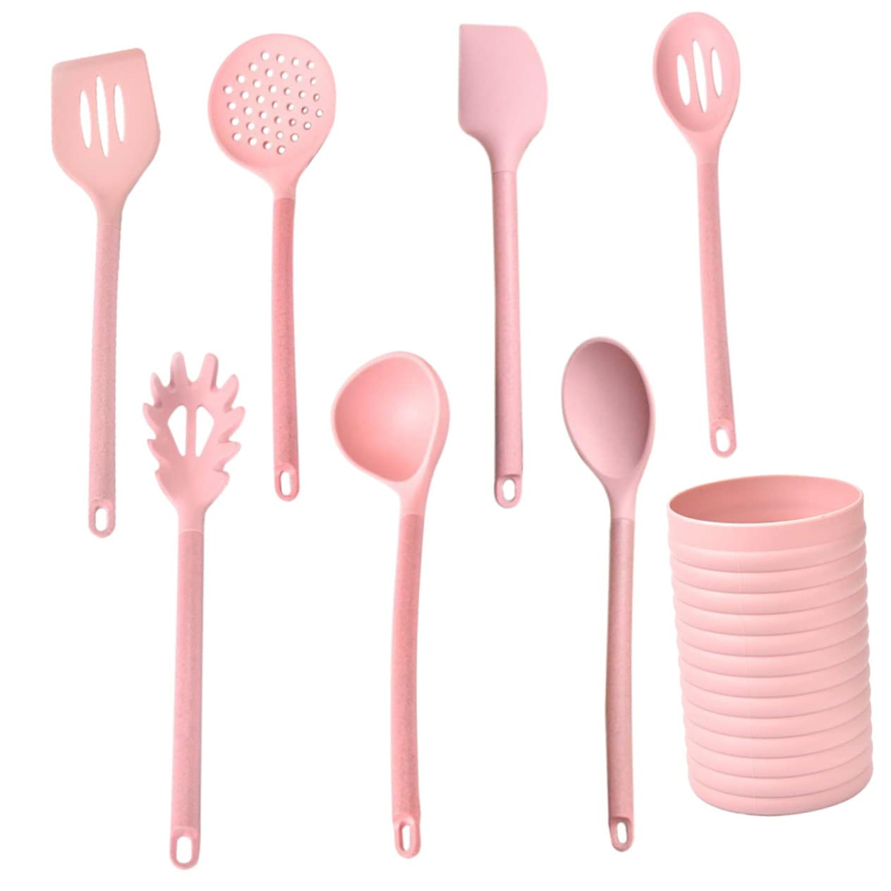 Zerodeko Utensilios de Cocina de Silicona Mango de Madera Espátula de Cocina Resistente Utensilios para Cocinar Sartenes