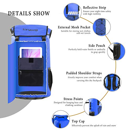 IDRYBAG Waterproof Backpack for Men 25L/45L, Dry Bags Kayak, Dry Backpack Camping Hiking - image 2