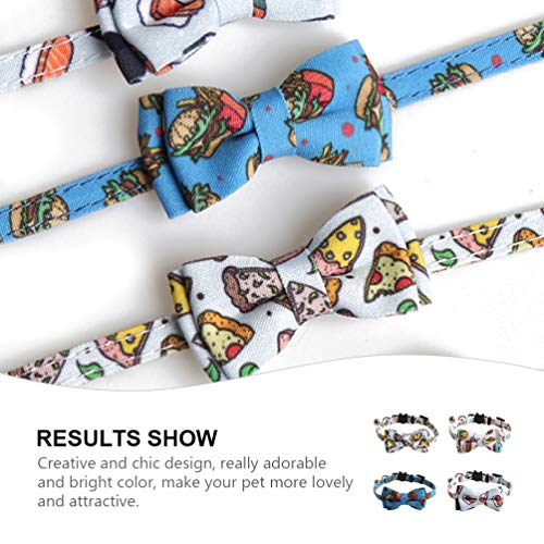 ULTECHNOVO 4 Peças Coleiras de Animal de Estimação Coleiras de Gravata Borboleta de Cão Com Coleiras