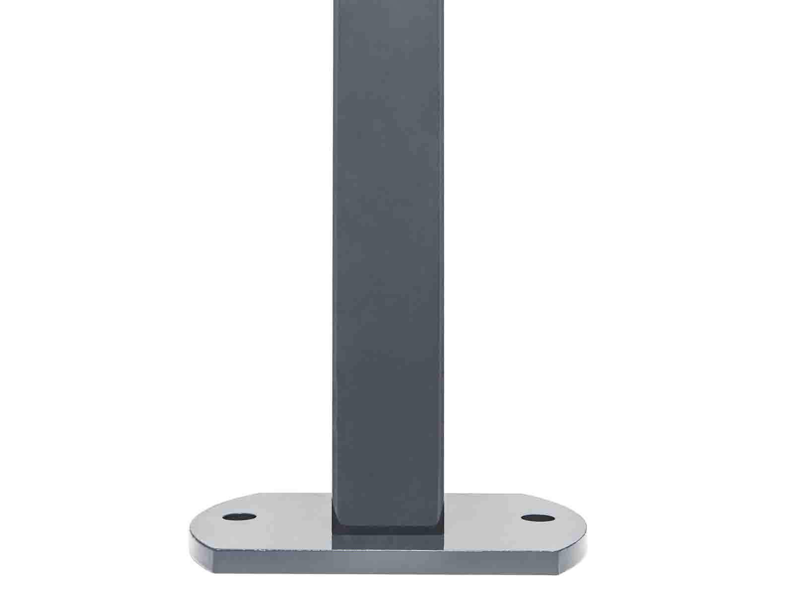 Zaundirekt Flexible Bodenplatte I RAL 7016 anthrazit I 60x40x2 Rechteckrohr I Zaunpfosten bis 1230mm Zaunhöhe I Fussplatten Adapter I Pfostenschuh