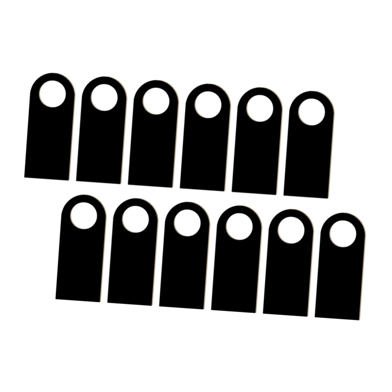 SEWACC Wooden Blackboard Pendant Door Decor 12pcs Set Home Decoration Party Supplies