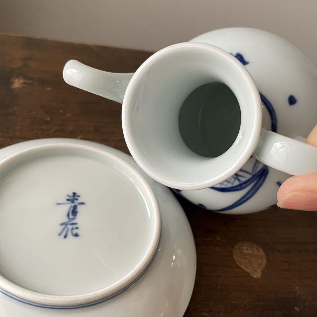 Amazon.co.jp: 有田焼 しん窯 青花 異人 南蛮船 醤油差し : ホーム