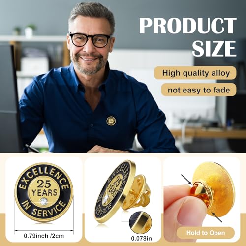 Image of Ferreve 50 /20 Pcs Year of Service Pins Employee Excellence Award Lapel Pin Performance Recognition Reward Anniversary