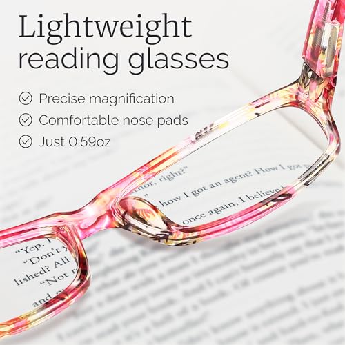 Image of Gaoye Reading Glasses for Women, 6 pack Fashion Readers for Women Men Spring Hinge Eye Glasses, Blue Light Reading Glasses