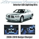 XtremeVision Interior LED for Dodge Charger 2006-2010 (5 Pieces) Cool White Interior LED Kit +...