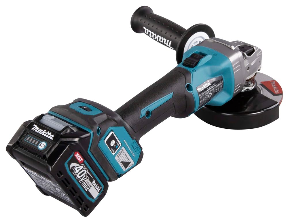 Makita GA023GM201 - Smerigliatrice angolare senza fili 125mm 40 V max/4,0 Ah, 2 batterie + caricatore in MAKPAC
