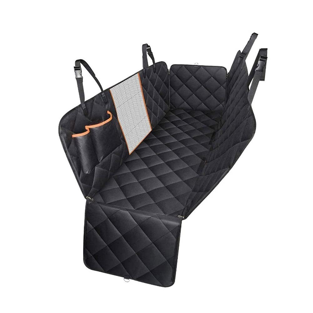 RENJJPBO Black Novelty Dog Car Seat Cover Waterproof Traval Pet Carriers with Pocket Zipper Mat Hammock