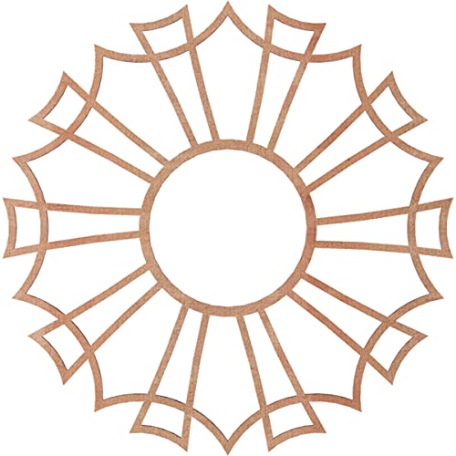 Image of Ekena Millwork 24 inchOD x 8 1 /2 inchID x 1 /4 inchT Augustus Wood Fretwork Pierced Ceiling Medallion, Cherry