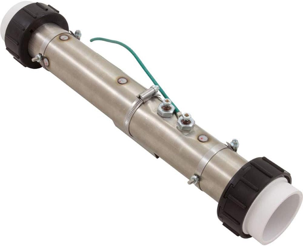 Hydro Quip Heater, FloThru, Universal, 15" x 2", 230v, 5.5kW, w/Union