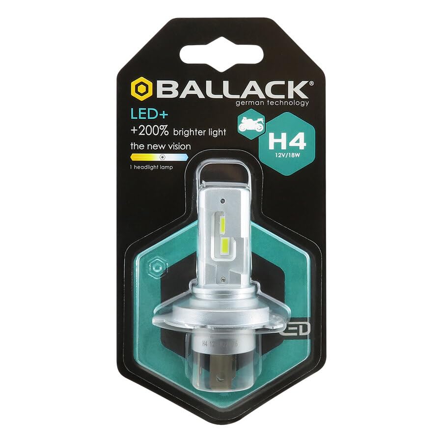 BALLACK Lampada auto Led H4, 12V 6500K H/L, 12V 6500K 18W, senza ventola, canbus integrato