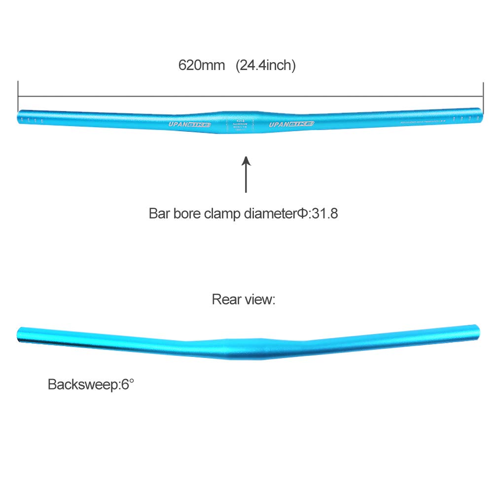 UPANBIKE Fietsstuur Race Stuur Dropbar 25,4mm Diameter, 130 mm Bereik, 140 mm Opstijging – Ergonomisch Ontwerp, Aluminiumlegering 6061 T6