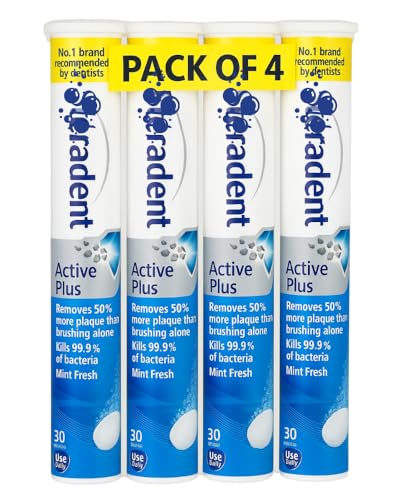 Stera Dent Active Plus Denture Cleaning Tablets 4 Pack (120 Tablets) + Thank You Card | Bundle by E-FICCI