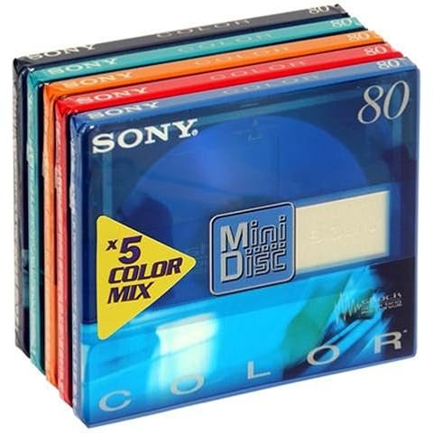 Sony - MiniDisc, Color Mix - cellophaniert, 5 MDS mit je 80 Minuten Cover