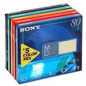 Sony MiniDisc Color Mix 80 Minuten 5er-Pack