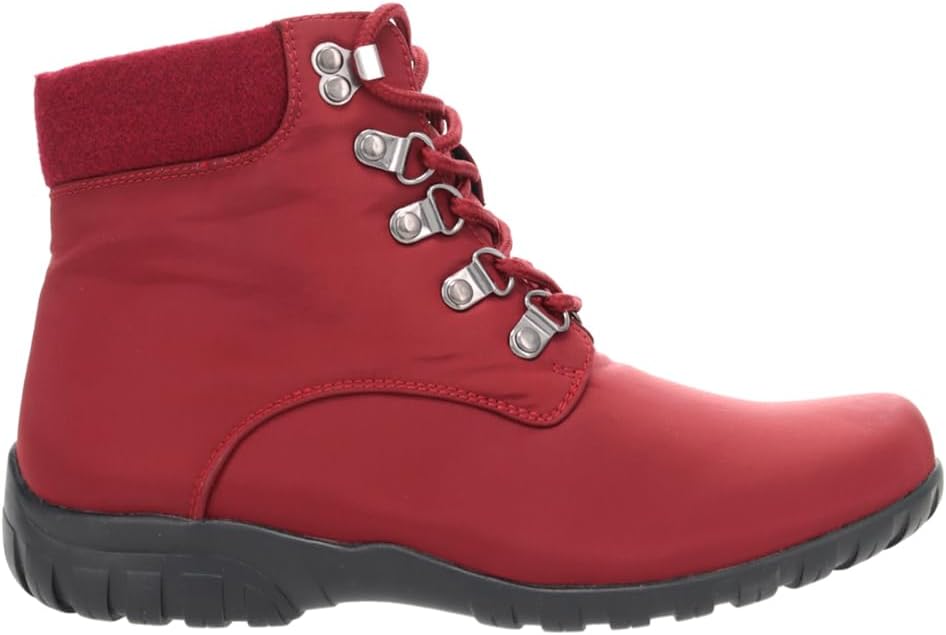 Propet Womens Dani Winter Round Toe Lace Up Casual Boots Ankle Low Heel 1-2" - Black