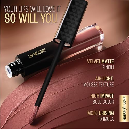 Image of LAKME LAKM Lakme Absolute Sheer Lip Mousse Lipstick 203 Plum Punch 4.6g (Pack of 2)