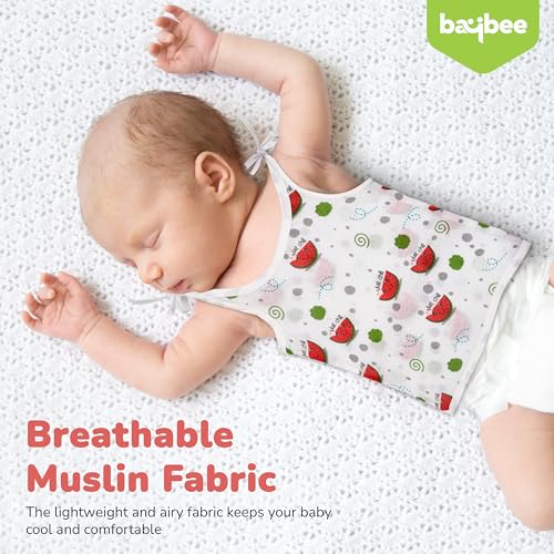 Image of BAYBEE New Born Baby Clothes Muslin Cotton Dress for Kids | Soft, Breathable Half Pant Set | Unisex, Comfortable & Stylish | Perfect for Sensitive Skin | Baby Shower Gift (Pack of 5) (Multi, XS)