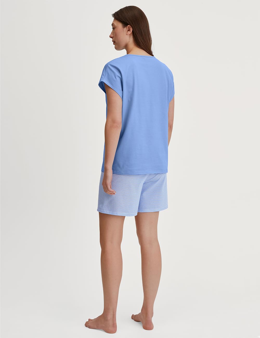 CALIDA Lovely Nights Kurz-Pyjama Damen | Schlafanzug aus 100% Baumwolle, hautfreundlich, weich, pflegeleicht