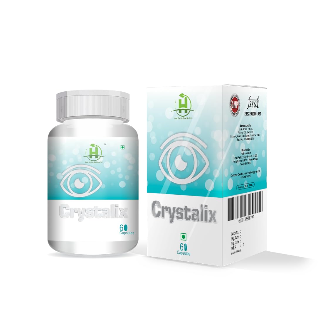 Healthy Nutrition Crystalix Eye Supplement with Lutein Improve Vision