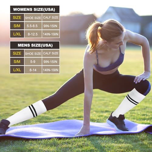 Jspupifip 6 Pairs Compression Socks for Women and Men with Grip 15-20mmHg Circulation Support Socks for Running Yoga Athletic - Image 3