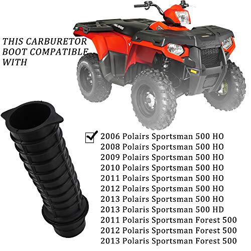 5412562 Air Intake Boot Anti-dust Cover Compatible with Polaris Sportsman 500 2006 & 2008-2013 ATV Tube - 40mm Carb Carburetor Boot