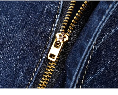 Men Slim Straight Denim Pants Casual Trousers Full Length Cowboys3