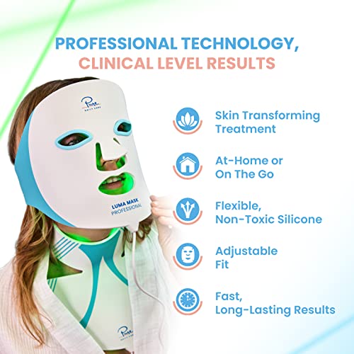 Pure Daily Care Luma Mask Pro L Led Mask I Advanced Anti-Aging Skincare Device L Anti-Aging Red And Anti-Blemish Blue L 7 Advanced Color Modes I Face, Neck And Decollete Treatment I All Skin Types #TOP3